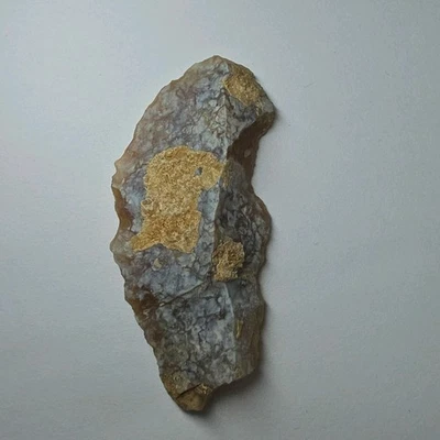 Ancient Flint Blade Tool – Prehistoric – Patinated with Mineral Deposits - Image 1 of 2