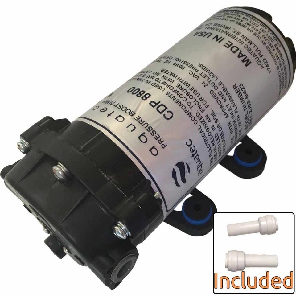 Aquatec 8852-2J03-B423 High Flow Booster Pump - 3/8 and 1/4 Fitting RO DI Water
