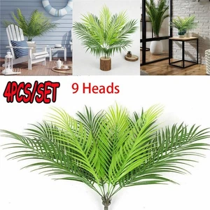 9-Heads Tropical Artificial Palm Tree Large Plants Leaves Fake Palm Leafs Decor. - Picture 1 of 16