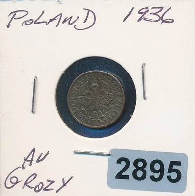 POLAND - 1 GROZY - COPPER - 1936 AU - #2895 - Image 1 of 2