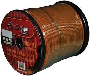 Audiopipe Filo Primario 18 Calibri 500 Piedi Bobina - Arancione - Foto 1 di 1