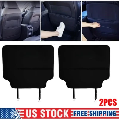 Black Car Seat Back Anti-Kick Pad Mat Half-size Protector Cover Car Accessories - Image 1 of 4