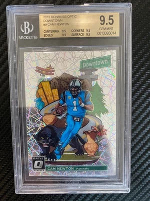 2018 Donruss Optic Downtown Cam Newton #DT-9 BGS 9.5 - Image 1 of 2