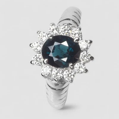 Luscious Blue Spinel 0.80Ct 925 Sterling Silver Handmade Jewelry Rings Size 5.5 - Image 1 of 4