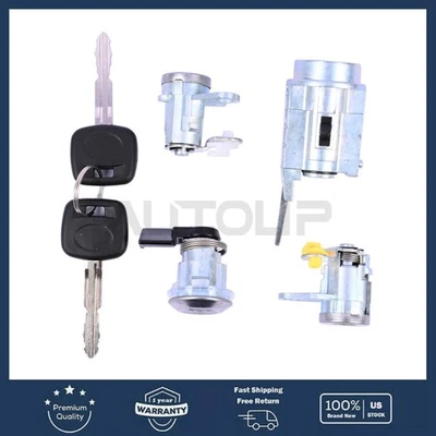 Cilindro de cerradura de puerta de encendido y cerradura de combustible de gas para cambio de piso Tacoma 95-98 y 99-04 Foto 1 de 4