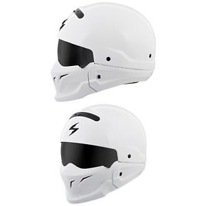 New Scorpion Exo Covert Open Face White Motorcycle Helmet DOT