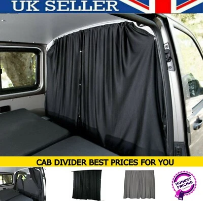 ⭐⭐⭐ FORD TRANSIT CUSTOM BLACKOUT Cab Divider Curtain Kit BLACK⭐⭐⭐ - Image 1 of 4