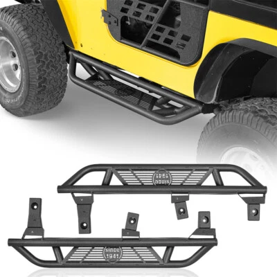 estriberas tubulares de acero barras Nerf escalón lateral para Jeep Wrangler TJ 1997-2006 Foto 1 de 4