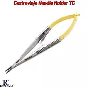 Ophthalmic Castroviejo Needle Holder Driver Microsurgery Surgical Instruments - Picture 1 of 5