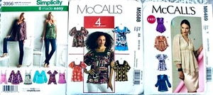 U PICK! SIMPLICITY TOP SHIRT BLOUSE HALTER CORSET TUNIC Pattern Sz 4-22 PLUS UC - Picture 1 of 57
