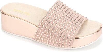 Reaction by Kenneth Cole® Maila Stretch Jewel Slide Sandals, in Quartz, 11, New! - Image 1 of 4