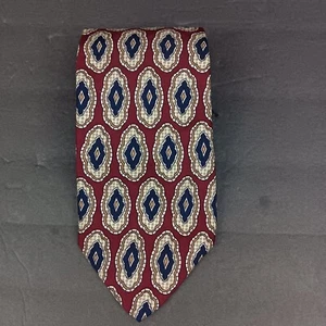 ROBERT TALBOTT for TOM WADE Tie USA Silk 51" Inches Multi Color Burgundy - Picture 1 of 6