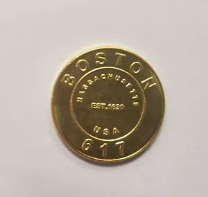 1 Boston 617 moneda ficha recuerdo Boston monedas anillos en mi tienda también - Imagen 1 de 2