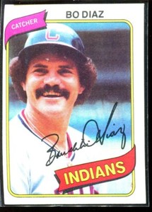 1980 Topps Baseball Bo Diaz #483 Cleveland Guardians