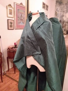 3yd x54" BP66 SPRUCE BLUISH GREEN ITALIAN DUPIONI SILK FABRIC DRESS HOME - Picture 1 of 6