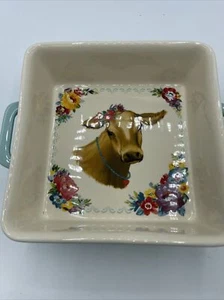 The Pioneer Woman Sweet Romance Cow 8X8 Square Ceramic Baking Dish - Picture 1 of 16
