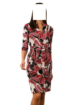 Alba Moda Etui Kleid schwarz-rose mit Bindeband aus Jersey Gr. 46 0823444534 (G) - Bild 1 von 4