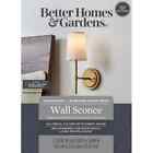 Better Homes & Gardens 1 Light Wall Sconce Burnished Brass White Fabric Shade