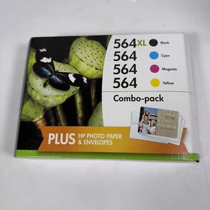 New Genuine HP 564 Combo-Pack Black XL Tri-Color Ink Cartridge Set Exp 09/2017 - Picture 1 of 6