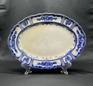Plato T Rathbone Flow azul Nirinda 13”x9” CA 1900 - Imagen 1 de 5