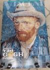 Van Gogh Immersive Exhibit Poster Blue Tones with Self Portrait- 36” x 24” NEW 