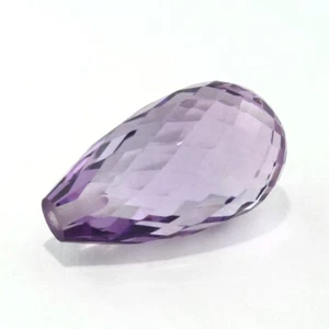 BRAZILIAN AMETHYST 15 x 8 MM DROP BRIOLETTE CUT TOP DRILLED ALL NATURAL F-4680 - Picture 1 of 1