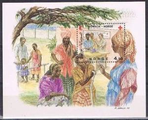 Noorwegen postfris 1987 MNH block 7 - Rode Kruis - Picture 1 of 1