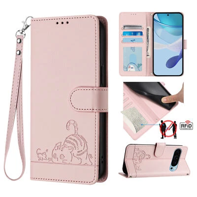 For Google Pixel 10 Pro XL/9A/8 Pro RFID Wallet Protective Case Flip Stand Cover - Image 1 of 4