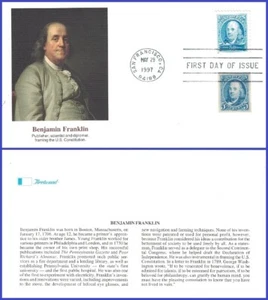 USA5 #3139a U/A Fleetwood FDC Combo2 Ben Franklin - Bild 1 von 1