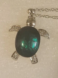 Sterling Silver Sea Turtle Necklace - Picture 1 of 6