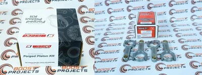 Juego de pistón Wiseco 86,00 mm diámetro 9,0:1 CR + varilla Manley para Nissan SR20DE SR20DET Foto 1 de 3
