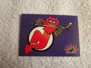Henson's Muppets Take the Ice: NHL "NEW JERSEY DEVILS HISTORY" #65 Trading Card
