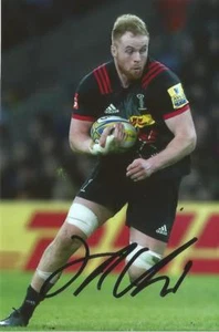 FOTO DE ACCIÓN 6x4 firmada por James Chisholm de rugby de arlequines + certificado de autenticidad - Imagen 1 de 1