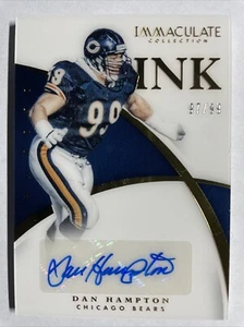 Tinta de acetato Immaculate Dan Hampton 2015 automática 97/99 Chicago Bears HOFer - Imagen 1 de 2