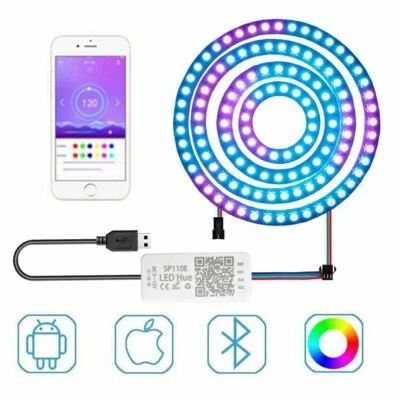 WS2812B LED Pixel Ring Lampe RGB WS2812 Streifen SP110E Bluetooth Controller USB - Bild 1 von 4