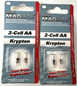 2 Maglite Replacement Lamp AA/AAA Mini Flashlight 2 Pack 038739107035 LM2A001L - Picture 1 of 4