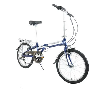 Ammaco Pakka Lite 20 Inch Wheel 6 Speed Alloy Folding Bike Blue - Image 1 of 4