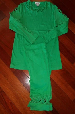 Michael MIMS / Kathy COLE Precioso Traje Pantalón Verde Recortado ~ Talla Pequeña ~ ¡NUEVO SIN ETIQUETAS! Foto 1 de 4
