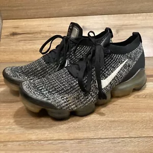 Nike Air VaporMax Flyknit 3 Running Shoes Black Oreo AJ6900-002 Men's Size 11.5 - Picture 1 of 8