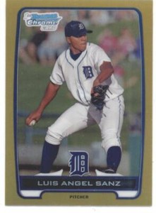 2012 Bowman Chrome Prospects Gold Refractor #BCP95 Luis Angel Sanz Tigers /50
