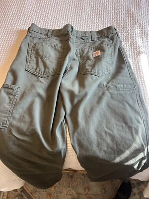 Calça Carhartt FR Original Carpenter Masculina 33x32 Verde 2112 Cat 2 FRB159 MOS - Imagem 1 de 2