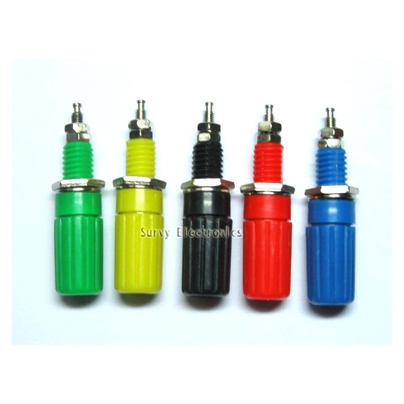 5Pcs 5 Colors Binding Post For Speaker 4mm Female Banana Plug Test Connector New - Image 1 of 1