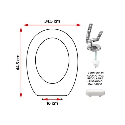 SEDILE COPRIWATER COMPATIBILE POZZI GINORI PIEMONTESINA BIANCO