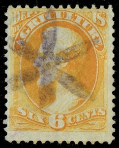 [st7195] USA 1873 Scott#O4 with nice purple Fancy cancel - Picture 1 of 2