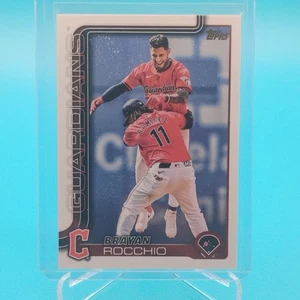2025 Topps Series 1 Golden Mirror Brayan Rocchio SSP Cleveland Guardians #194 - Picture 1 of 2