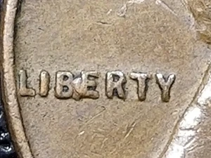 1955-D MINT ERROR  WHEAT CENT Penny ('BIE'  IN LIBERTY) - Picture 1 of 4