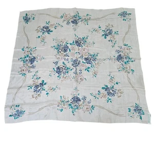Vintage Laura Ashley Floral Silk Scarf 35" Square - Picture 1 of 4