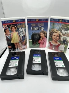 Shirley Temple 3 VHS Set Heidi Curly Top Baby Take A Bow Fox Family - Picture 1 of 7
