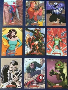 2007 Marvel Masterpieces Spiderman Foil Sp Chase Set S1-S9 Complete Set 🔥 NRMNT - Picture 1 of 11