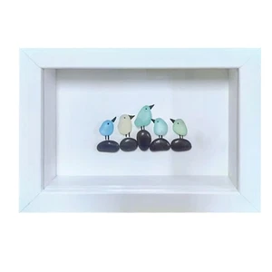 Meer Glaskunst gerahmter Fotorahmen Meer Glas Vögel Natur Vogel Meer 6,5 x 4,53 x 2 Zoll - Bild 1 von 11